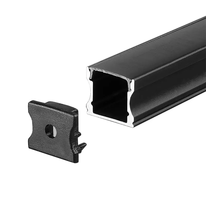 Profil Aluminiu pentru Banda LED 2M 17.2MM X 14.4MM - Negru