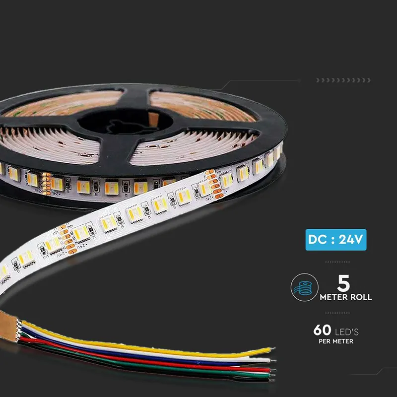 Banda LED 24V SMD5050 24W/M 120LED/M 3IN1 IP20 5M