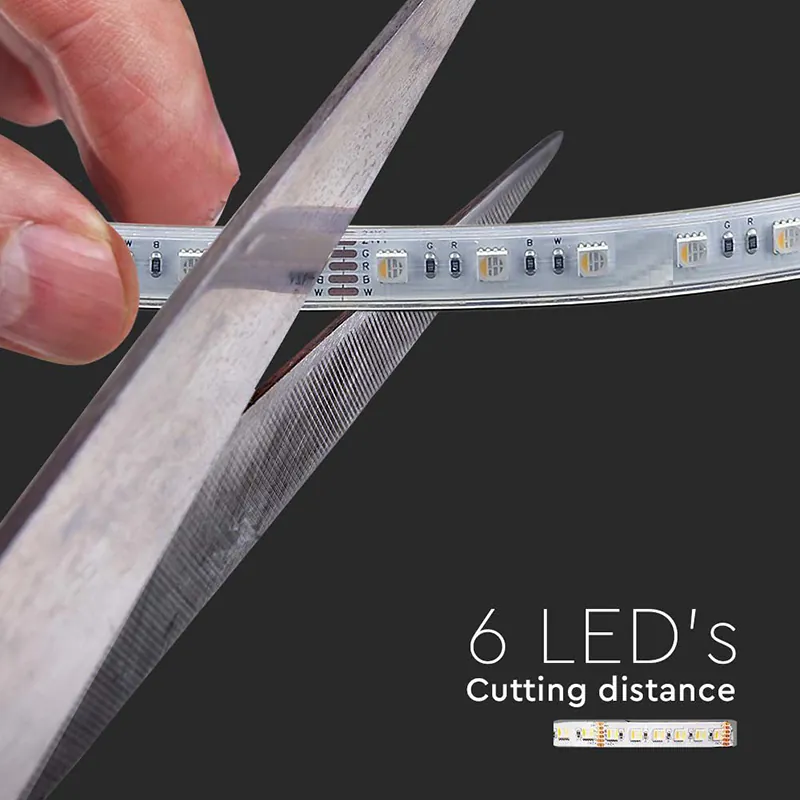 Banda LED 24V SMD5050 60LED/M 3IN1 RGB + Alb IP65 5M