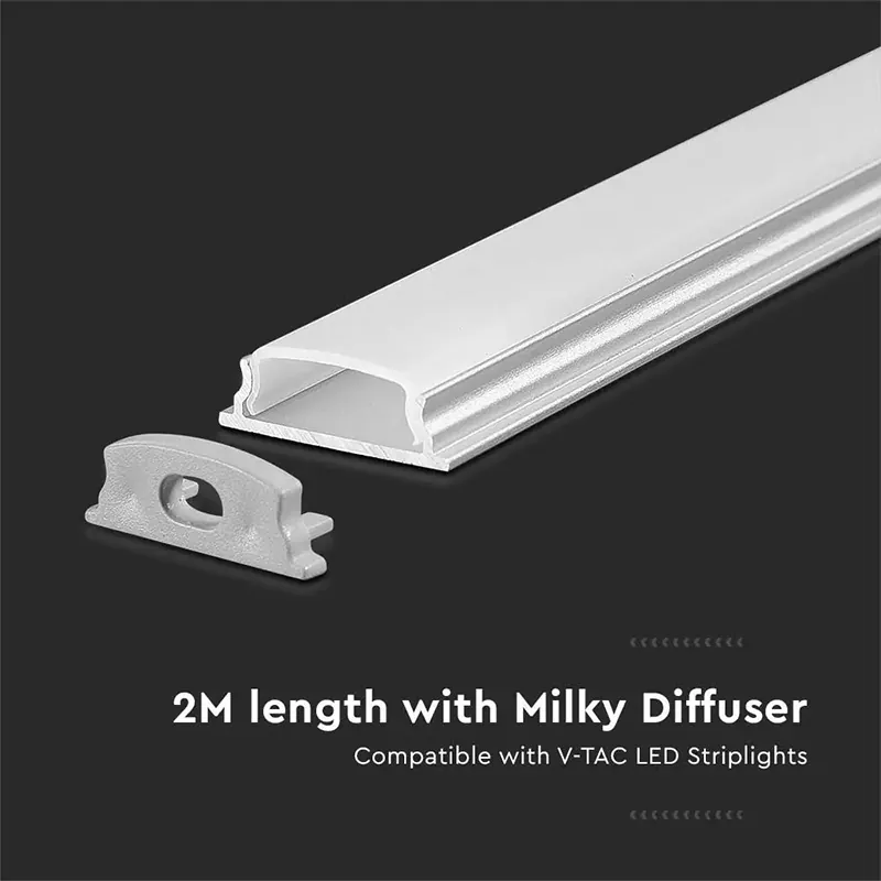 Profil Aluminiu pentru Banda LED Flexibil 2M 18MM X 6MM