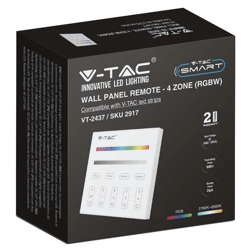 Controller Banda LED RGB + Alb 4 Zone Wi-Fi - Alb
