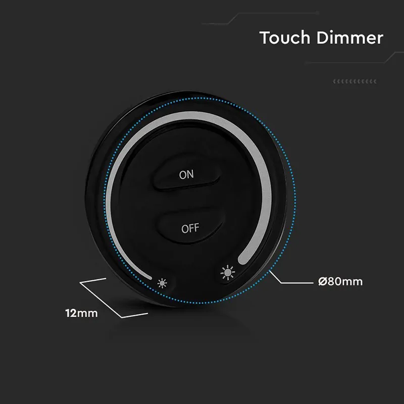 Controller Banda LED Touch Lumina Alba - Negru