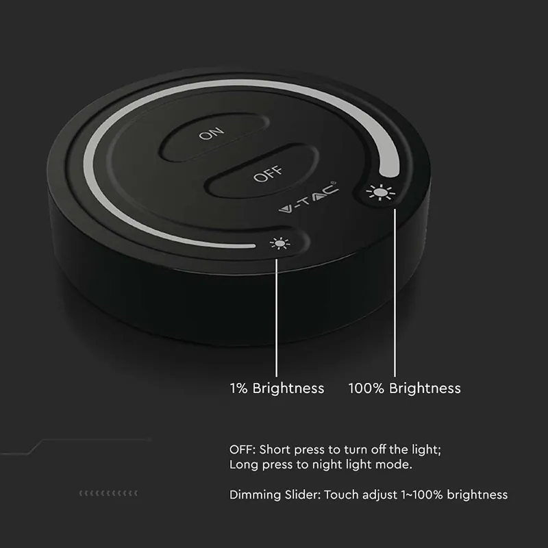 Controller Banda LED Touch Lumina Alba - Negru