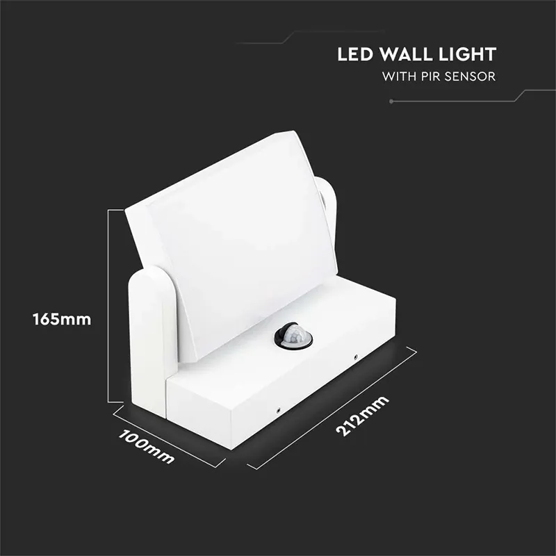 Lampa LED cu Senzor Miscare 17W IP65 3000K- Alb