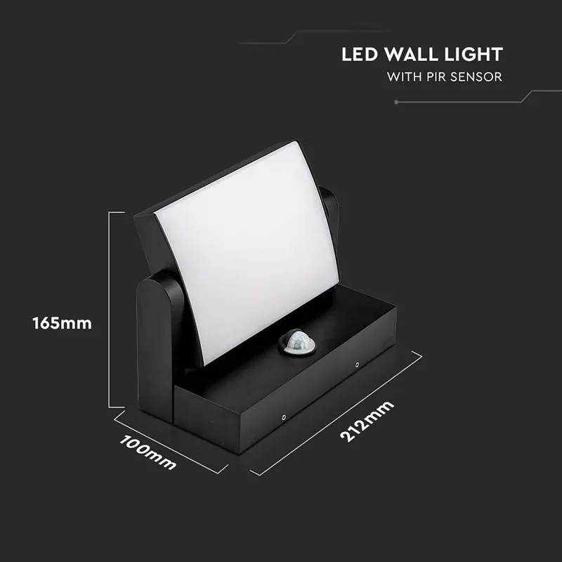Corp Iluminat LED 17W cu Senzor IP65 - Negru