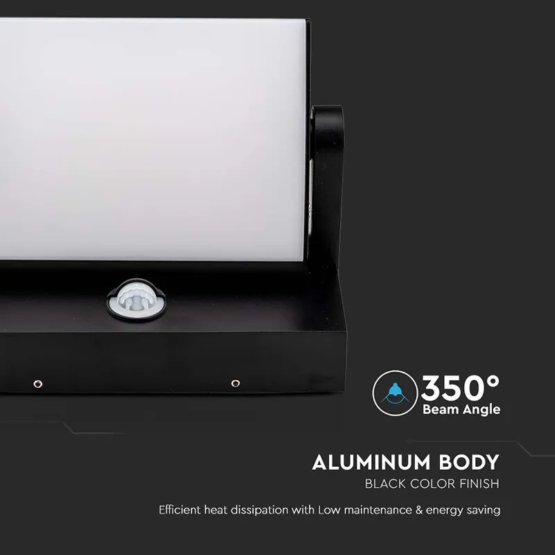 Corp Iluminat LED 17W cu Senzor IP65 - Negru
