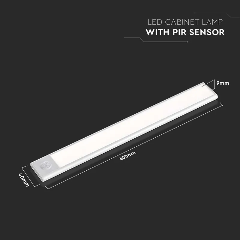 Corp Iluminat LED 2W 4000K IP20 cu Senzor Miscare - Argintiu