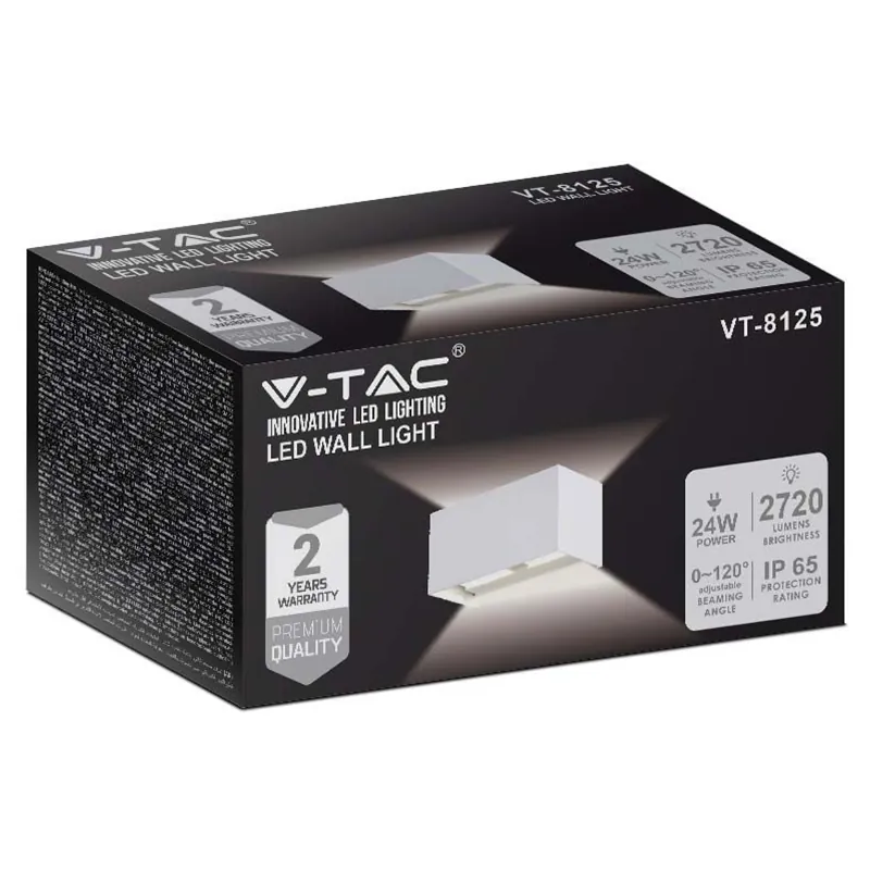 Corp Iluminat Perete 24W IP65 3000K - Alb