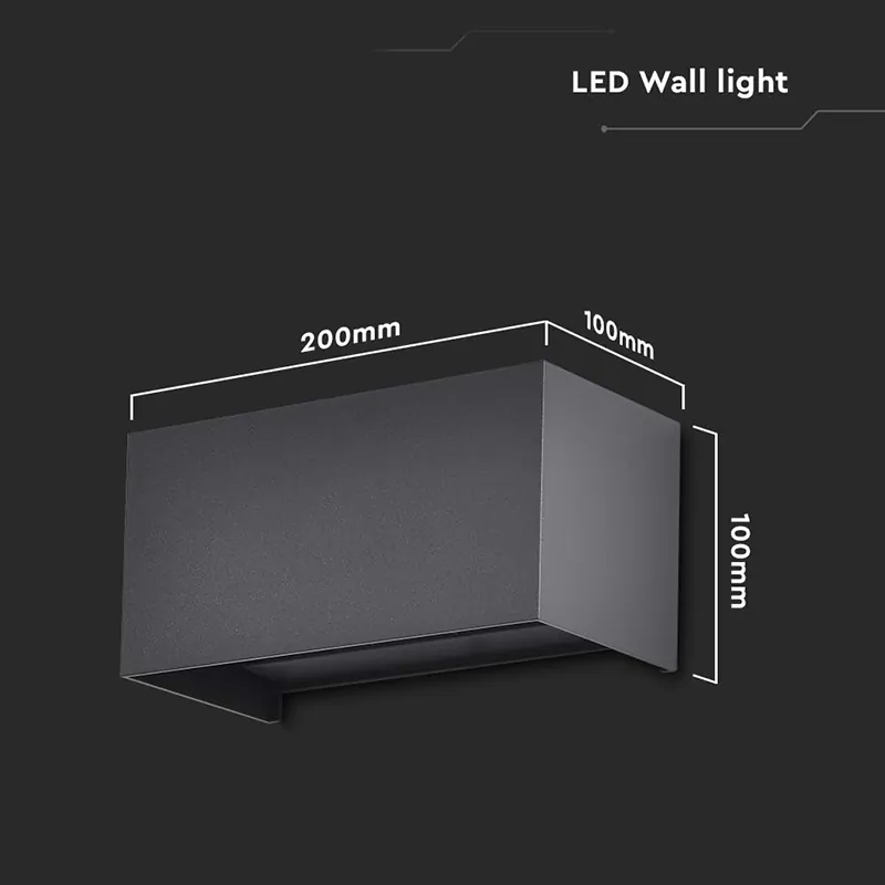 Corp Iluminat Perete IP65 24W 3000K - Negru