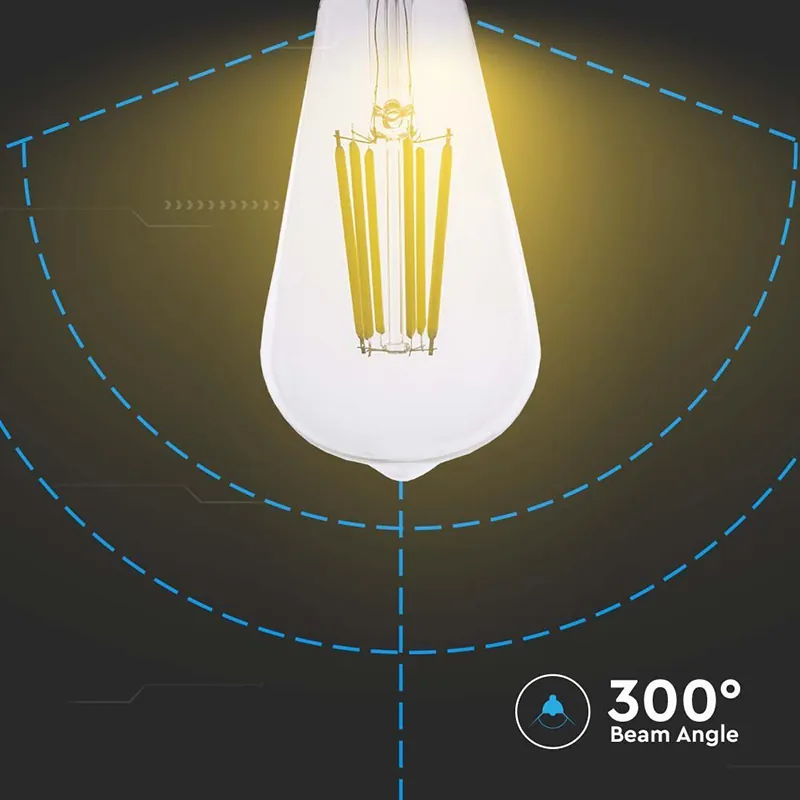Bec LED ST64 E27 4W cu Filament 3000K Model Edison