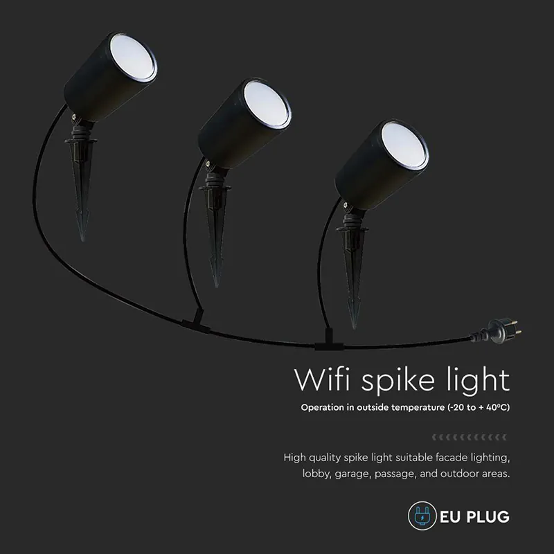 Set Corp Iluminat LED RGB 3IN1 5.2W IP65 - Negru