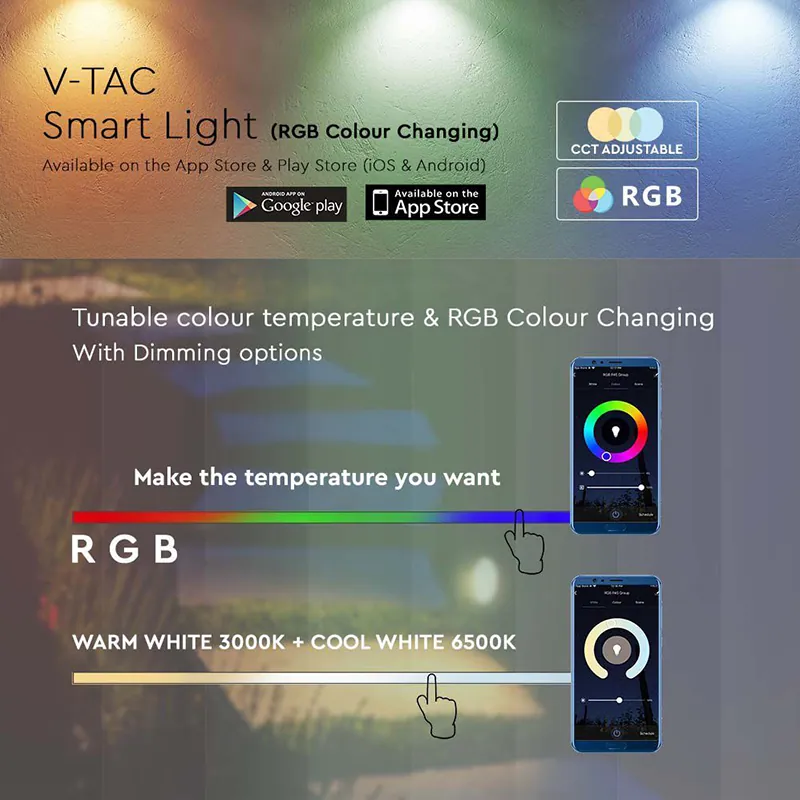 Set Corp Iluminat LED RGB 3IN1 5.2W IP65 - Negru