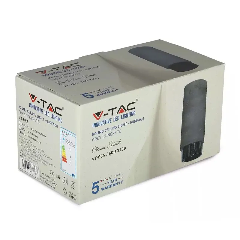 Corp Iluminat Soclu GU10 Gips/Metal - Negru/Gri