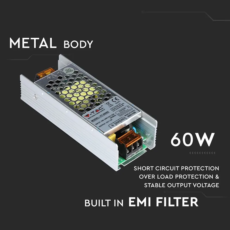 Sursa Alimentare SMPS Slim 12V 5A 60W