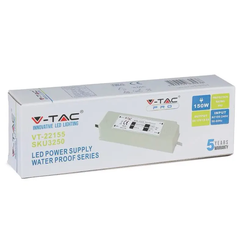 Sursa Alimentare Banda LED  12V 12.5A 150W IP67