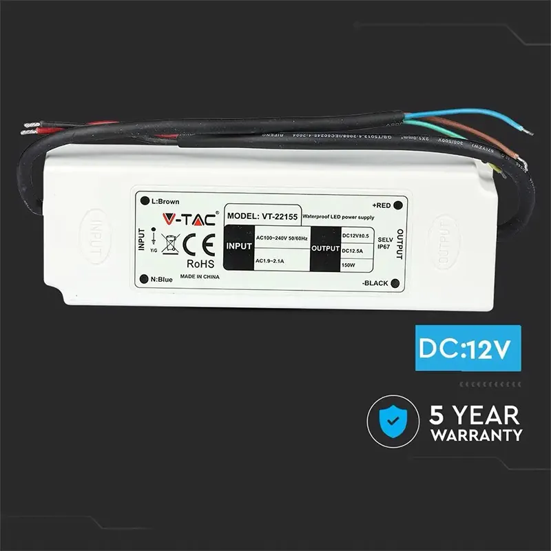 Sursa Alimentare Banda LED  12V 12.5A 150W IP67