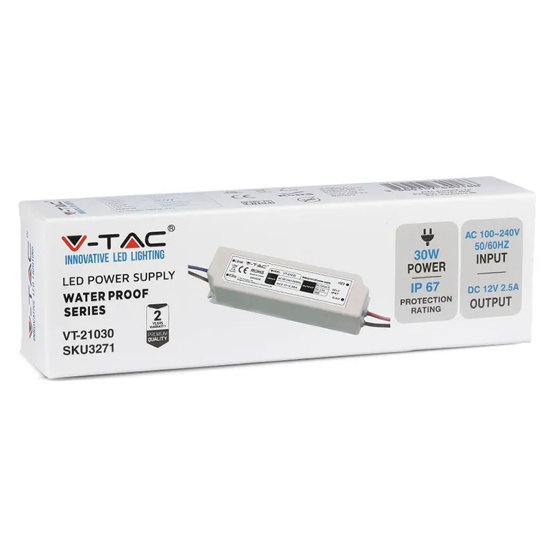 Sursa Alimentare Slim 12V 30W 2.5A IP67