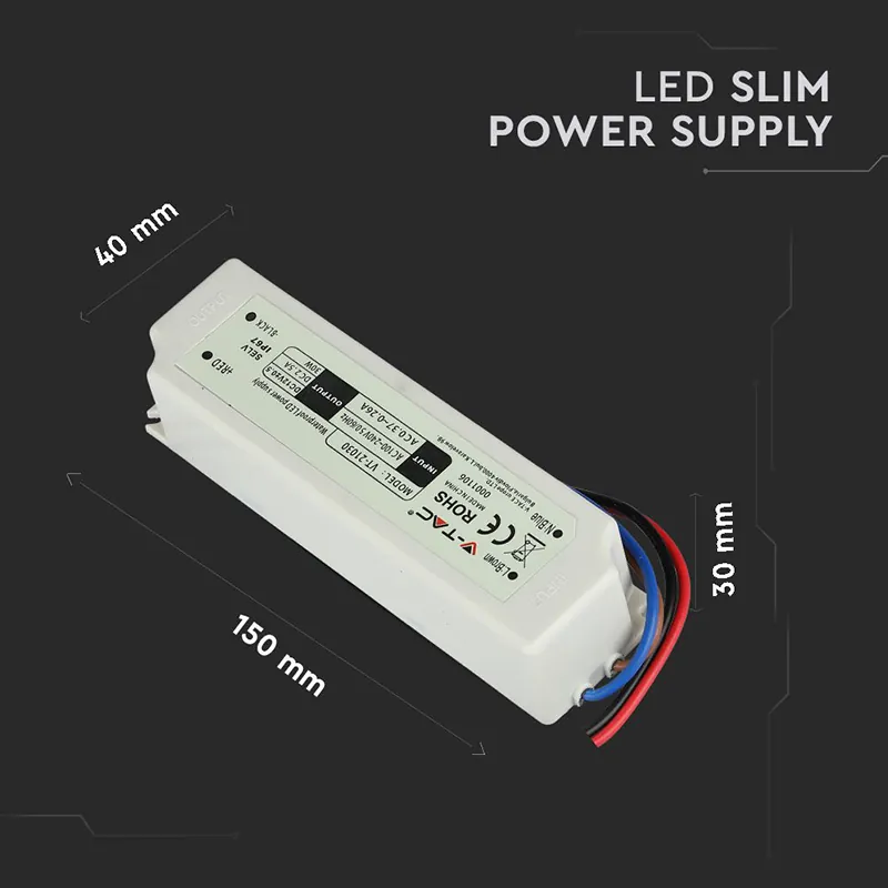 Sursa Alimentare Slim 12V 30W 2.5A IP67