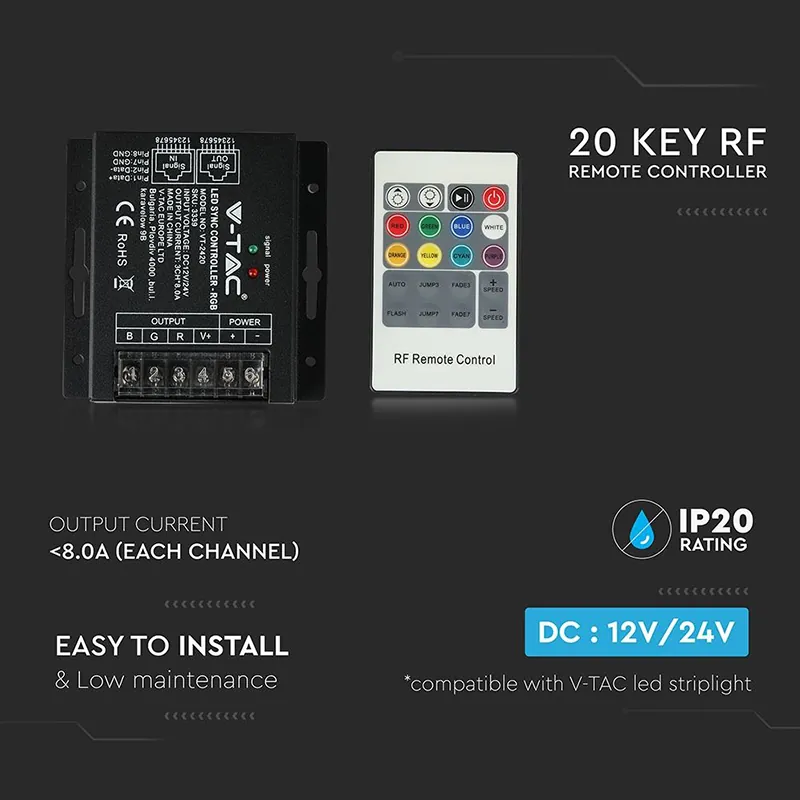 Controller Banda LED RGB 20 Butoane