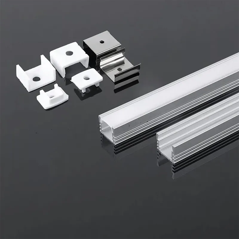 Profil Aluminiu pentru Banda LED 2M 17.4MM X 12.1MM Mat