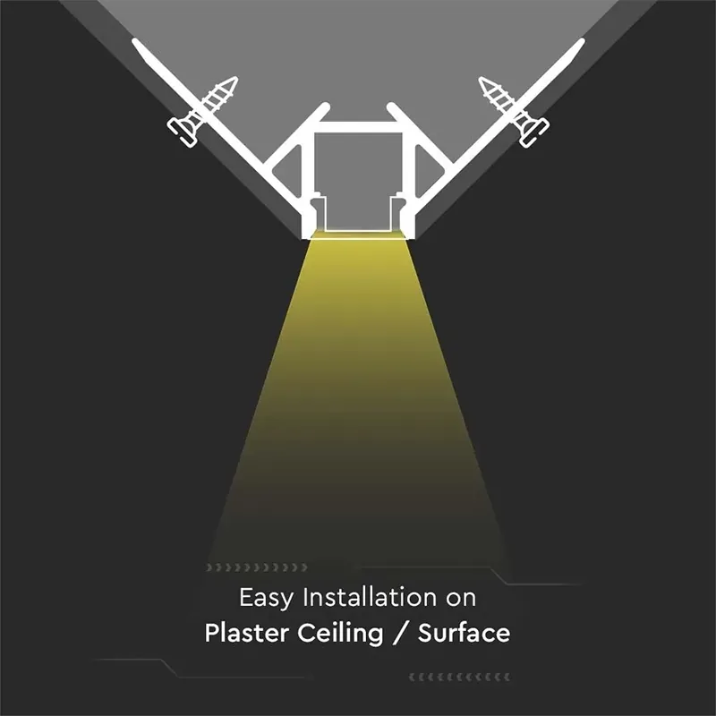 Profil Aluminiu pentru Banda LED Montaj Rigips Colt Exterior 2M Mat