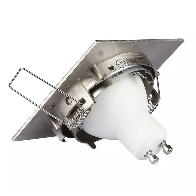 Corp Spot GU10 Crom Patrat Mat Unghi Reglabil