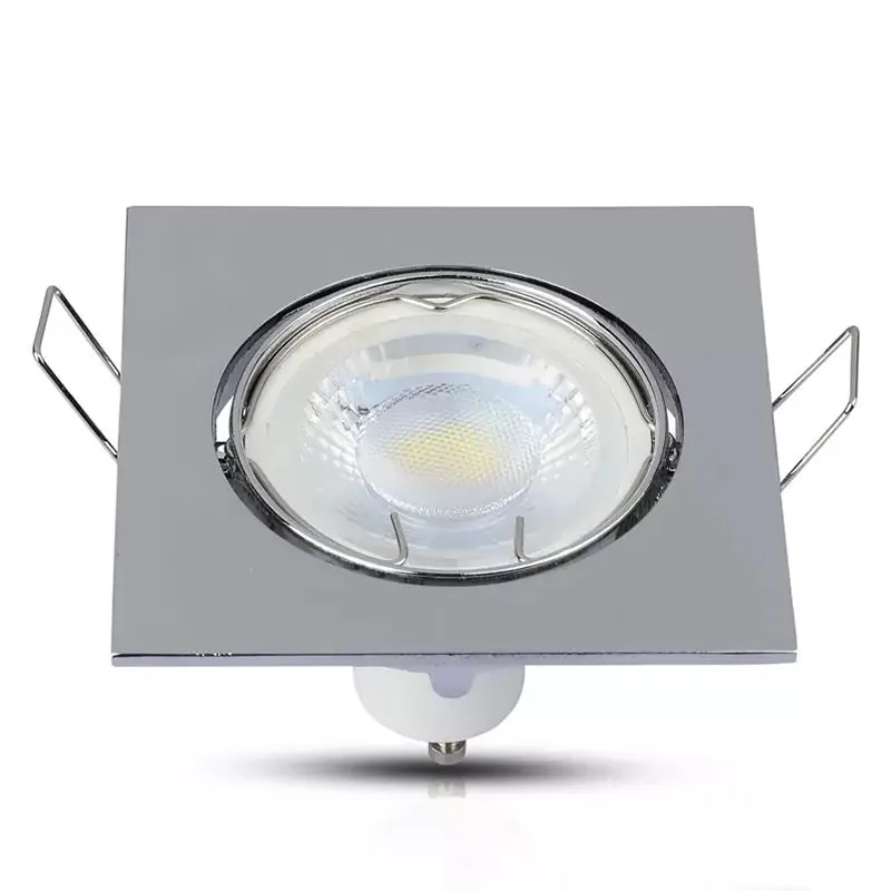 Corp Spot GU10 Crom Patrat Unghi Reglabil