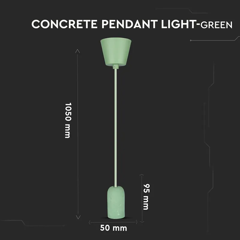 Pendul Tavan Soclu E27 - Verde