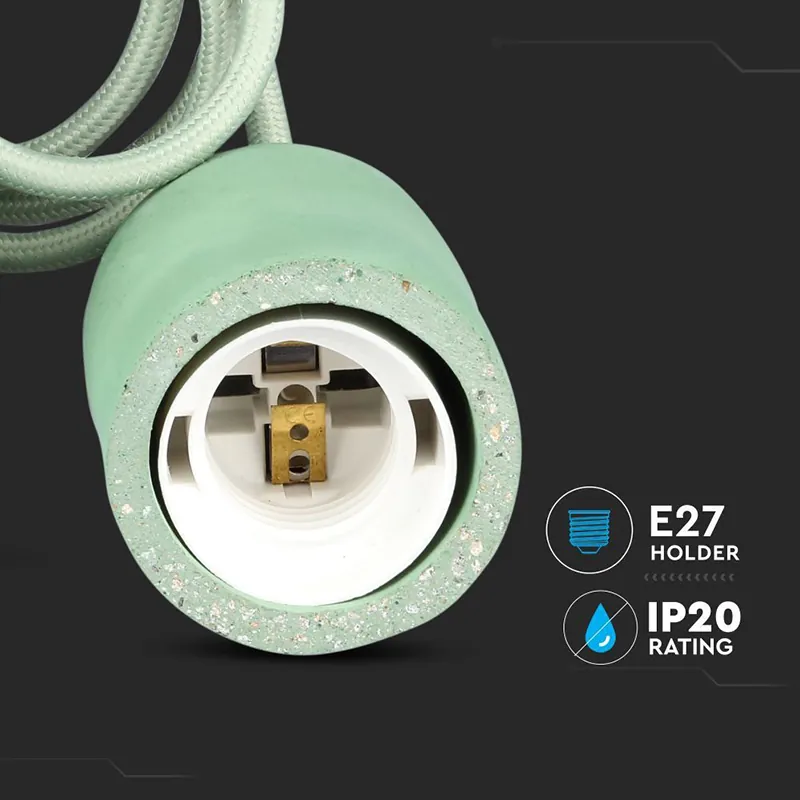 Pendul Tavan Soclu E27 - Verde