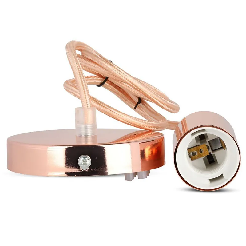 Pendul Tavan Soclu E27 Metal Gold Rose
