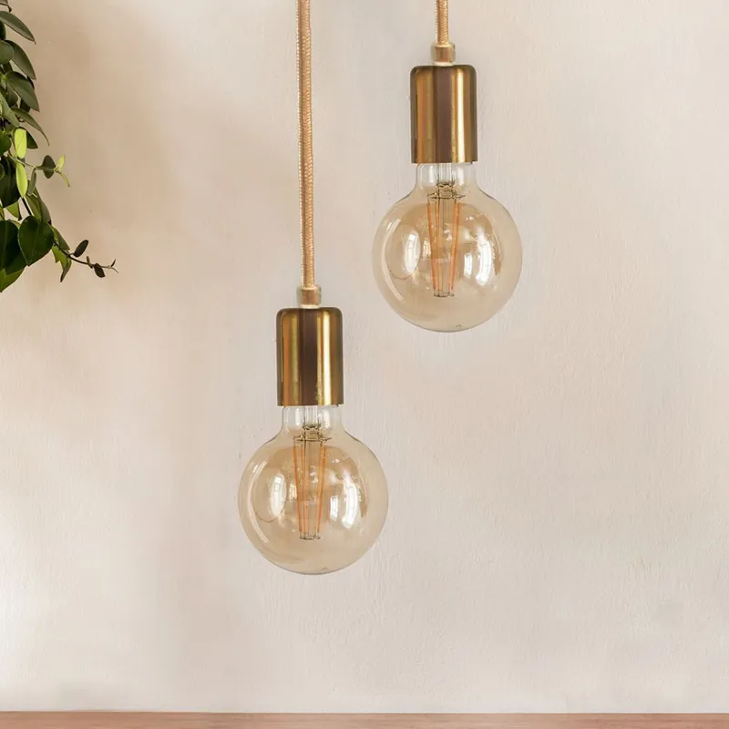 Pendul Tavan Soclu E27 Metal Gold Rose
