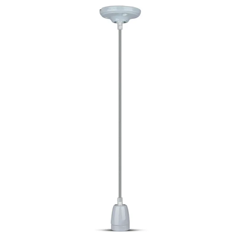 Pendul Tavan Portelan Soclu E27 - Gri