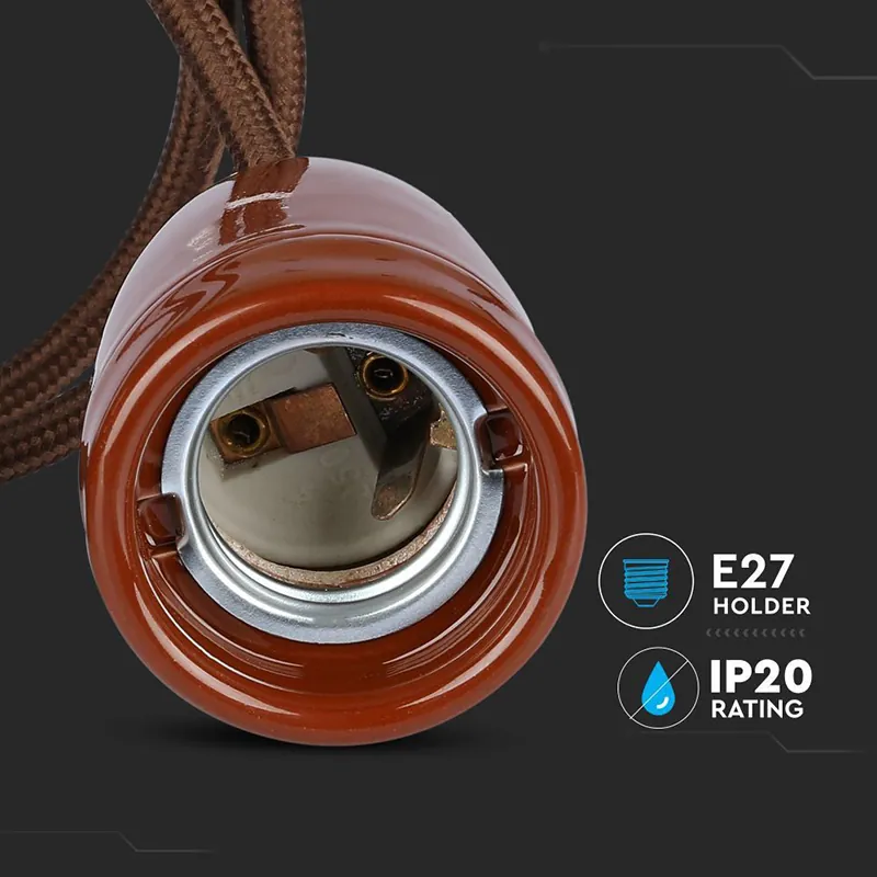 Pendul Tavan Portelan Soclu E27 - Maro