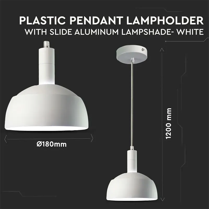 Pendul Tavan Soclu E14 - Alb