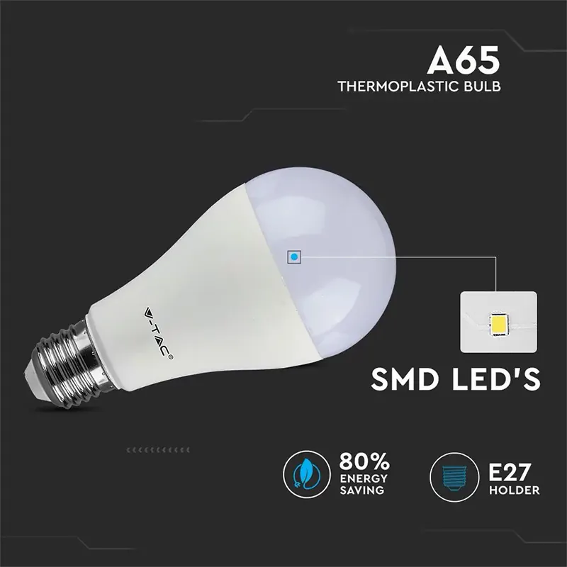 Bec LED A65 E27 17W 4500K Alb Neutru
