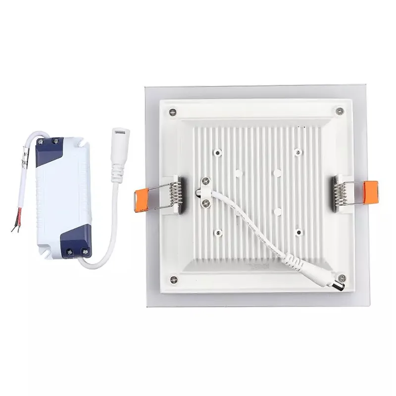 Panou LED Patrat Incorporabil 18W 6400K Alb Rece, Sticla