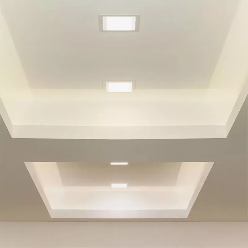 Panou LED Patrat Incorporabil 18W 6400K Alb Rece, Sticla