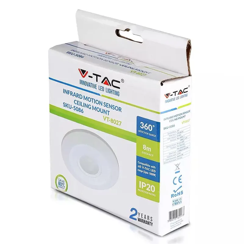 Senzor Miscare Montaj Tavan 360GR - Alb