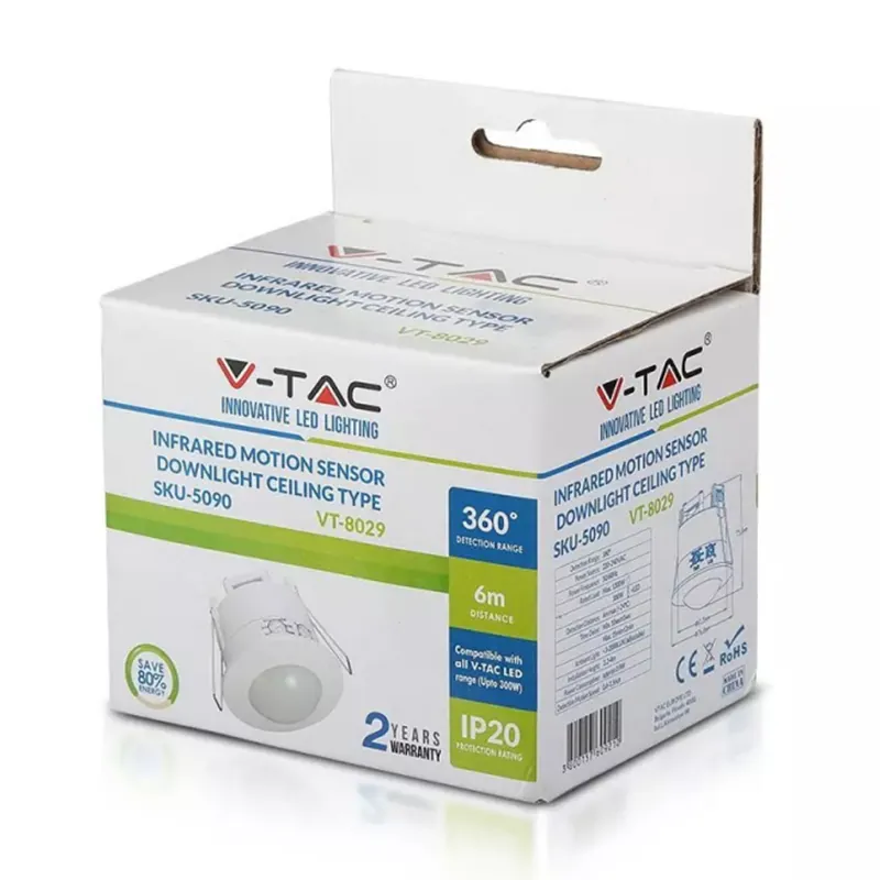 Senzor Miscare 360GR Incorporabil- Alb