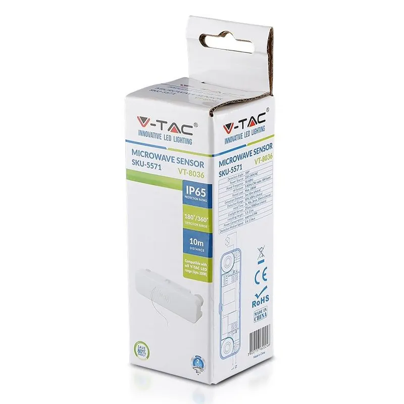 Senzor Miscare pentru Reflectoare LED Max 200W IP65, Alb