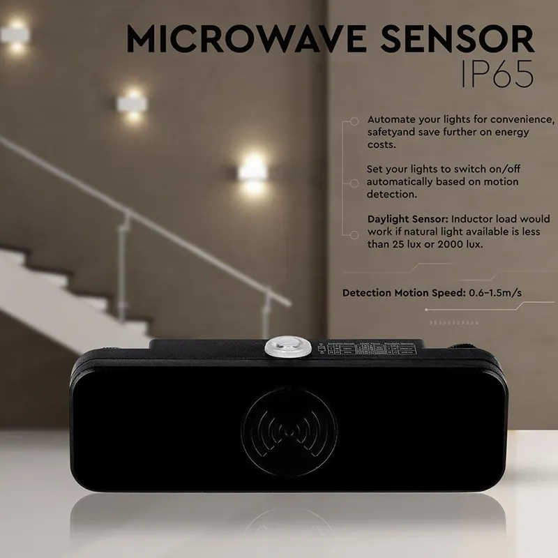 Senzor Miscare pentru Reflectoare LED Max 200W IP65,Negru