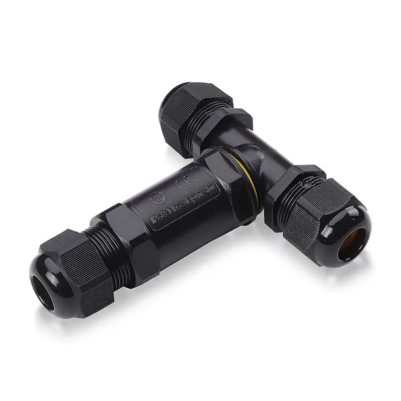 Conector Terminal T 8-12MM IP68 - Negru