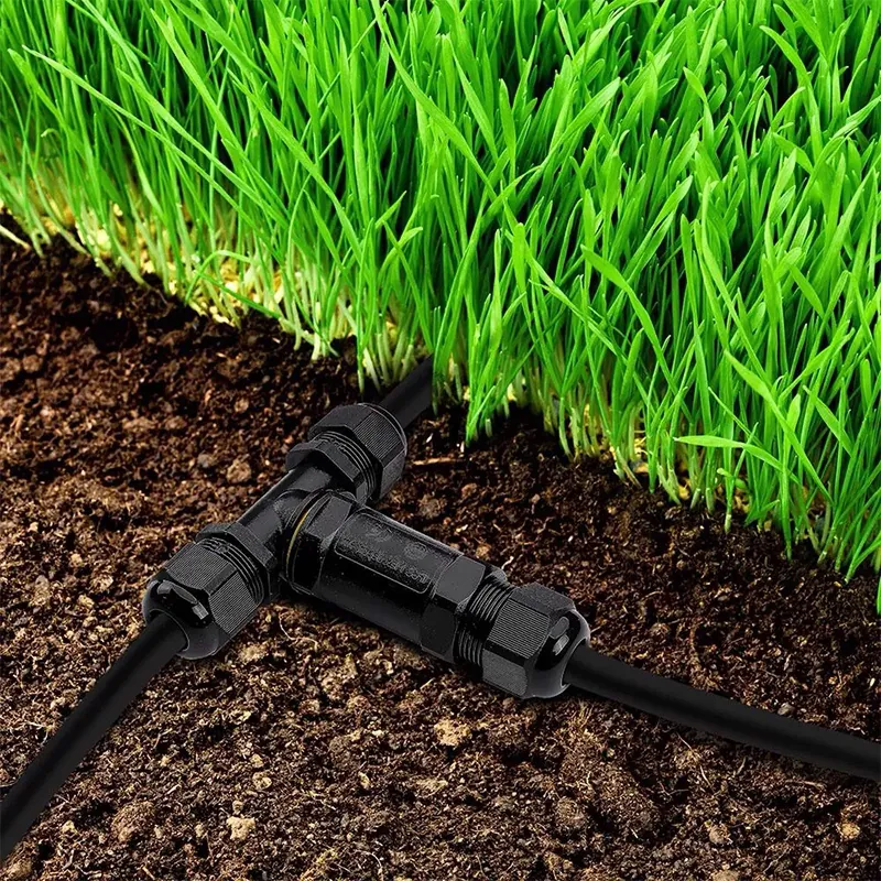 Conector Terminal T 8-12MM IP68 - Negru