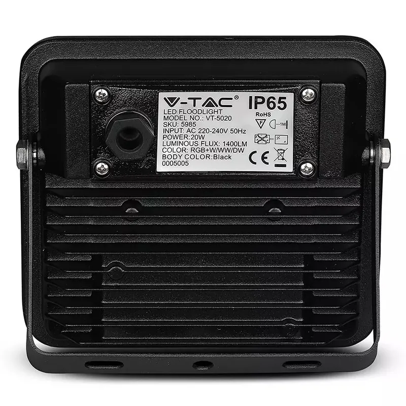 Reflector LED Smart RGB + Alb 20W  IP65 - Negru