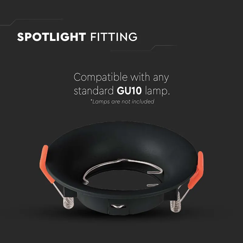 Corp Spot GU10 Rotund 88X40MM - Negru