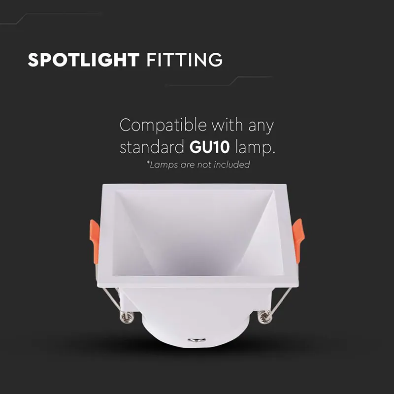 Corp Spot GU10 Patrat 93X93X55MM - Alb