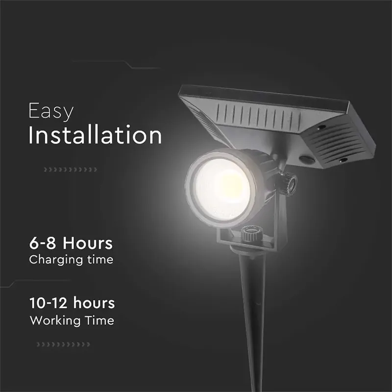 Lampa Gradina 2W Incarcare Solara IP65 3000K