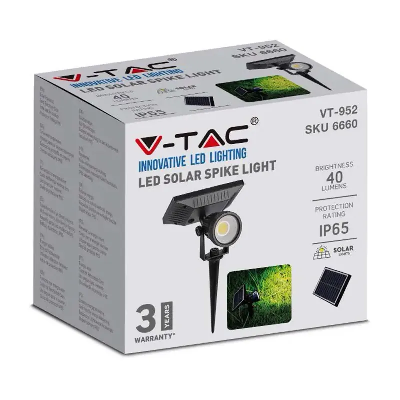 Lampa Gradina 2W Incarcare Solara IP65 6400K