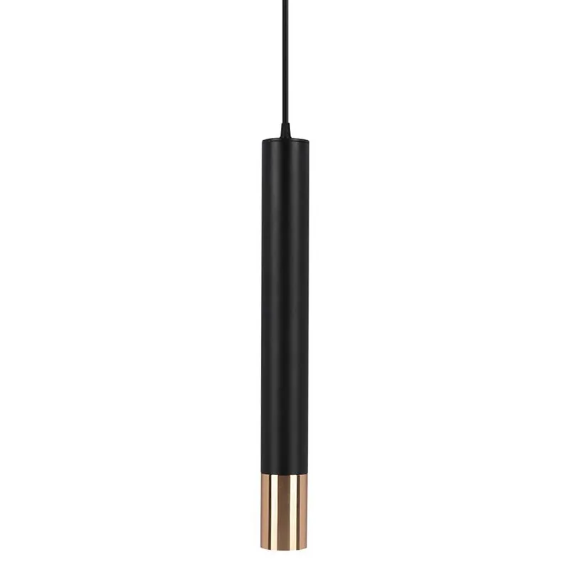 Pendul cu Soclu GU10 60X500MM - Negru/Auriu