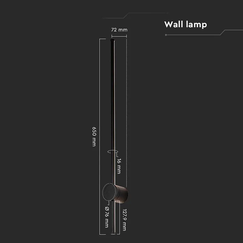Corp Iluminat LED 12W 3000K IP65 - Negru